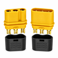 Adaptateurs de batterie LIPO MR30 MR60 Amass XT90H avec caches, connecteurs plaqués or 30A, connecteurs à balle XT60H