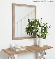 Specchio da Parete Moderno in Legno HuaJia, 12x24" 12x36" 12x47" 12x59", Cornice Orizzontale/Verticale, Ecologico