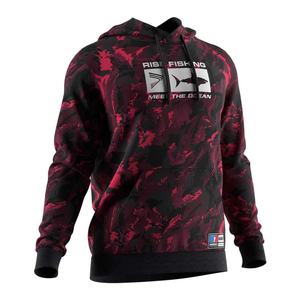 Sudadera con Capucha para Pesca Angler Expedition, Cálida, Resistente y Cortavientos, Diseño de Camuflaje ROJO - Product Image 3