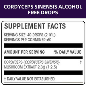 Odm cordyceps sinensis אלכוהול טיפות חינם יצרן תוסף צמחי מרפא - Product Image 3