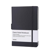 Carnet de notes personnalisable en cuir PU, Faux Logo personnalisé, couverture rigide, Pages à règles, stylo élastique, boucle, bande, agenda de bureau, planificateur d'affaires