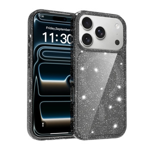 Étui de téléphone portable pour 17 Pro, en TPU et acrylique, design professionnel, paillettes, haute transparence, grande fenêtre, protection 360°, antichoc - Product Image 6