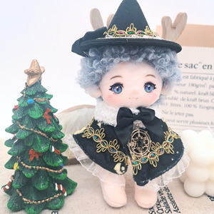 QIXI 귀여운 면 인형 까마귀 <span class=keywords><strong>Labubu</strong></span> 유령 후드 스웨터 할로윈 V1 V2 V3 원피스 플레이 액세서리 - Product Image 5