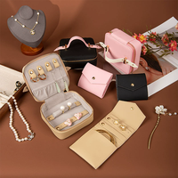 Boîte à bijoux EVERWIN, sac d'emballage multifonctionnel portable, ensemble de boîtes de rangement pour bijoux, boîte à boucles d'oreilles, boîte à bijoux de voyage