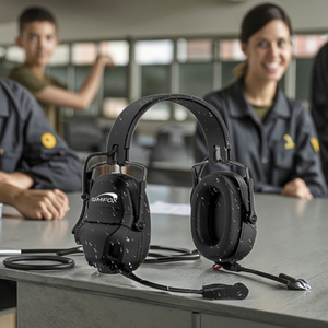 Casque de communication clair tactique monté sur la tête Qualcomm IPX-6 étanche 85dB Protection auditive pour Bluetooth 5.5 pour l'exploitation minière - Product Image 3