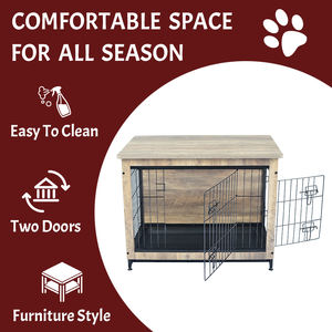 Ahşap ve Metal köpek sandık içinde mobilya kapalı ahşap köpek kulübesi kafesleri - Product Image 5