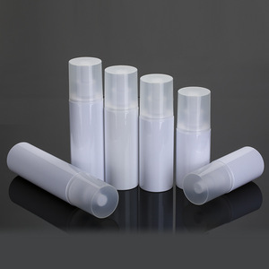 Botellas de Spray de Plástico Blancas de 100ml, 120ml, 150ml, 200ml, 250ml, Envases Cosméticos Cilíndricos con Tapa de Rosca, Impresión de Etiquetas en Superficie - Product Image 1