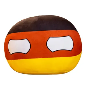 30CM boneka lembut Polandball bantal mewah Countryball USSR France France UK Jepang Jerman Italia bola Negara liontin mewah