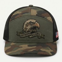 Casquette Trucker Snapback à 7 Panneaux avec Visière Courbe en PVC Caoutchouc Personnalisé pour Marque Privée Certifiée BSCI GRS