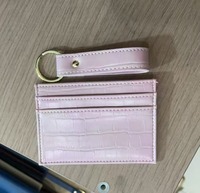 Dompet Kartu Kredit Mini Tipis Anti-RFID Kulit Buaya Asli Looen Custom Desain Solid Nasional Tanpa Penutup