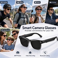 Lunettes intelligentes IA avec caméra, traduction en temps réel, assistant vocal, contrôle tactile, lunettes Bluetooth pour les voyages d'affaires M08T