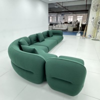 Ensemble de canapés en forme de L au design classique et luxueux, tissu artisanal de qualité supérieure, éponge confortable et durable, pour la maison, le bureau, l'appartement, l'hôtel