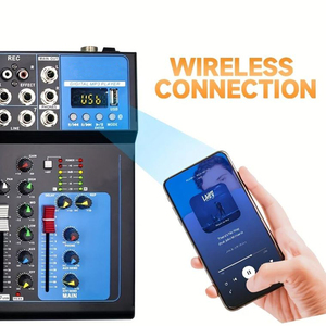 Mezclador Profesional de 7 Canales con Interfaz de Audio Bluetooth y USB para Grabación en Estudio y Presentaciones en Vivo - Product Image 3