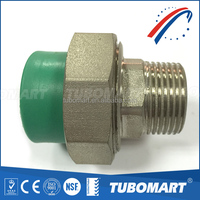 OEM TUBOMART PPR Fitting ISO 15874 PN25 accesorio de rosca de latón herramienta de montaje de tuberías de plomería nombre para tuberías de agua conector PPR