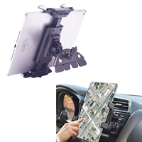 Support de tablette universel pliable et réglable à rotation 360° pour voiture, 12,9 pouces, avec support de téléphone pour sortie d'air