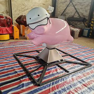 Jeux de machines à monter à dos de cochon rose personnalisés, tapis de sécurité gonflable, taureau mécanique de rodéo à <span class=keywords><strong>louer</strong></span> - Product Image 5