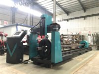 Découpeuse de tuyau de plasma de CNC de 5 axes pour le mandrin 500mm 800mm de tube en métal