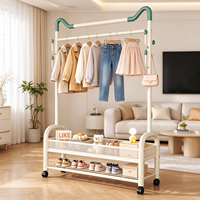 Séchoir à linge extérieur mobile, double niveau, en acier au carbone extra épais, détachable, robuste, moderne, peu encombrant et écologique