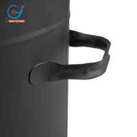 Seau à charbon en métal de 3,9 gallons, porte-cendres pour foyer intérieur