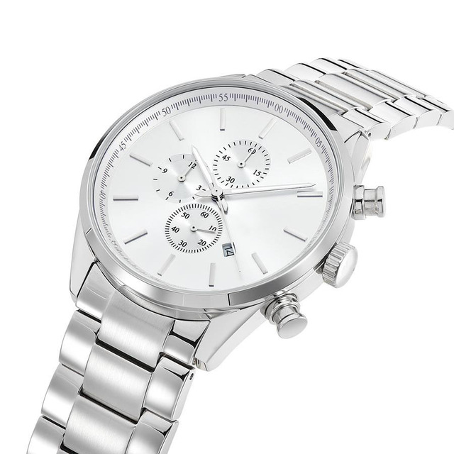 Most Popular Steel Watches Men Luxury Brand Chronograph Quartz Watch Customized logo OEM