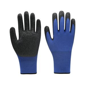 Fábrica de China, venta al por mayor, nailon antideslizante, seguridad, arrugas, látex, trabajo, seguridad, látex, guantes de construcción - Product Image 1