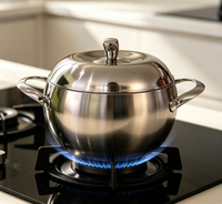 Ensemble de 5 casseroles en acier inoxydable 304 en forme de pomme - Ustensiles de cuisine en gros pour la maison