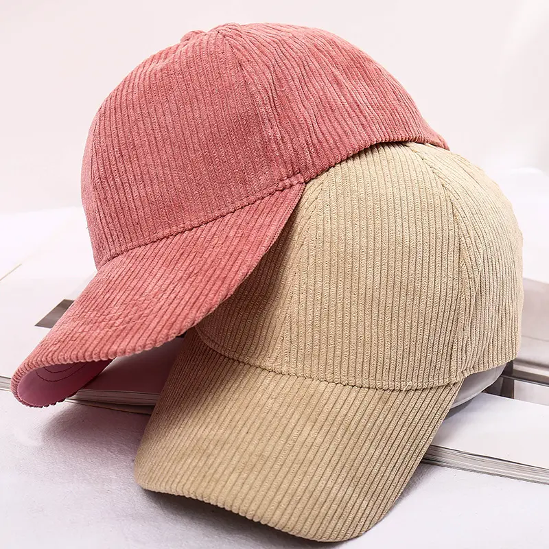 2021新しい生産カスタム高品質6パネル刺繍野球帽男性コーデュロイ帽子