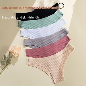 HAGO Biancheria Intima Donna in Cotone <span class=keywords><strong>Senza</strong></span> Cuciture a Vita Bassa Antibatterica Taglia Europea <span class=keywords><strong>Slip</strong></span> Bikini Classici per Signore - Product Image 3