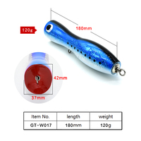 MISTER LURE OEM pesca appât pêche bois leurre fabrication de gros gibier pêche à la traîne en bois gt popper leurre