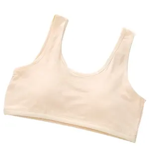 Little girl summer condole belt vest thin underwear breathable elastic knitting printed underwear cotton bra
