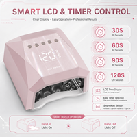 Lampe à ongles UV LED puissante Yaqin professionnelle pour la maison et le salon, 120W, 5200mAh, capteur intelligent, écran LCD