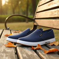 Chaussures décontractées pour hommes, printemps, à enfiler, respirantes, semelle souple, pur coton, couleur unie, vente chaude, directement de l'usine