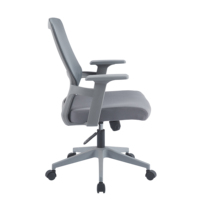 Chaise de bureau ergonomique moderne et confortable avec dossier en maille, assise rembourrée en tissu, pivotante et réglable en hauteur