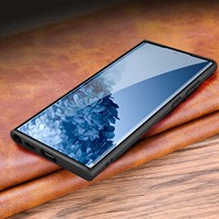 Étui en cuir véritable le plus vendu pour Samsung Galaxy S25 Ultra PLUS étui de téléphone arrière en cuir Litchi