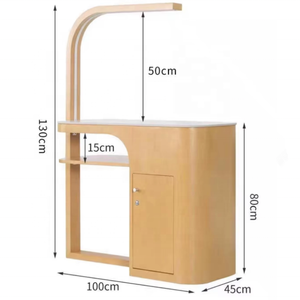 Nail Shop Solid Wood <b>Paint</b> Japanese Style Simple Economy Nail Desk Chair Single Double Double Storage Vacuum Cleaner Nail Desk - Product Image 6
