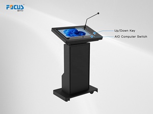 <span class=keywords><strong>Atril</strong></span> de podio digital para auditorio con pantalla de Escritura compatible capacitiva electromagnética de 21,5 pulgadas y altavoz para conferencias - Product Image 6