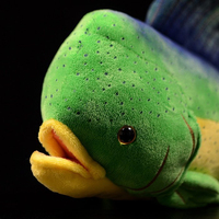 Peluche de Pez Mahi Personalizado, Juguete de Peluche, Cojín Marino para Regalo de Resort Costero, Fabricación Personalizada Global OEM ODM