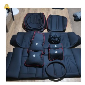 Housse de <span class=keywords><strong>siège</strong></span> <span class=keywords><strong>auto</strong></span> de haute qualité en cuir, entièrement couvrante, avec coussins - Product Image 3
