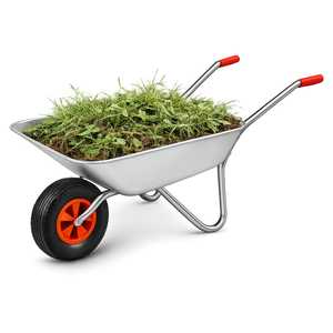 Carriola in Acciaio Zincato Capacità 80 Litri Portata 100 Kg Carrello da Giardino con Struttura in Acciaio - Product Image 1