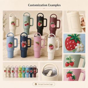 Personalized Stainless Steel Travel <b>Mug</b> with Custom Design <b>Large</b> Handle and Reusable Lid - Product Image 4