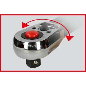 KS TOOLS-ERGOTORQUE 516.1522®Clé dynamométrique de précision à tête à cliquet réversible clés dynamométriques mécaniques - Product Image 5