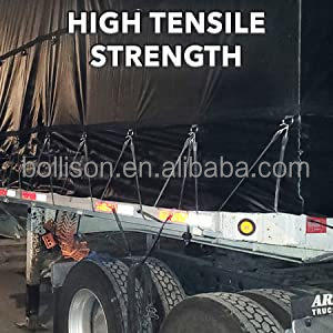 Sangles en caoutchouc Bollison avec crochets en S/Sangles d'arrimage pour plateau plat Cordes élastiques en caoutchouc - Product Image 6