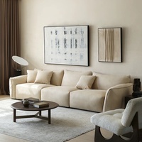 Canapé modulable Zayshine en similicuir kaki, style italien moderne et luxueux, pour salon, appartement ou villa, canapé de sol 2 places pour la détente