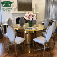 Support à fleurs en acier inoxydable, table à gâteaux ronde pour évènements et événements, 3 tailles