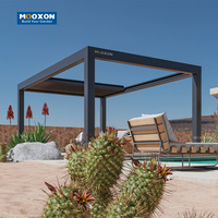 Toit rétractable Pergola bioclimatique aluminium étanche persiennes réglables auvent d'ombrage motorisé extérieur