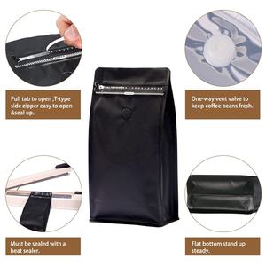 Bolsa de Café de 500g con Válvula y Cierre, Impresa Personalizada, Resellable, con Fondo Plano, de Plástico de Alta Barrera y Lámina de Aluminio - Product Image 6