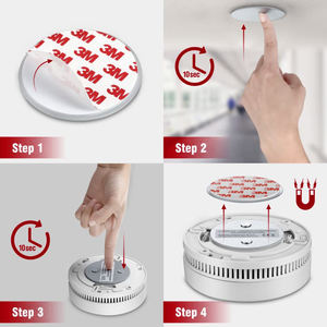 Aimant industriel en néodyme N35 Détecteur <span class=keywords><strong>de</strong></span> fumée à arc <span class=keywords><strong>de</strong></span> surface à revêtement fort Kit d'installation <span class=keywords><strong>de</strong></span> capteur d'alarme <span class=keywords><strong>de</strong></span> sécurité adhésif 3M - Product Image 4