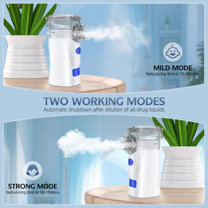 Mesin <span class=keywords><strong>Nebulizer</strong></span> <span class=keywords><strong>Mini</strong></span> Genggam untuk Dewasa dan Anak-Anak dengan Fungsi Pembersihan Otomatis, Dapat Diisi Ulang via USB, Kebisingan Rendah 50dB, Cocok untuk Perjalanan dan Rumah - Product Image 2