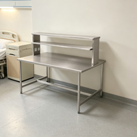 Table d'inspection d'instruments hospitaliers en acier inoxydable moderne personnalisable, simple ou double face, plan de travail médical avec éclairage LED
