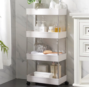 3 Tier/4 Tier <strong>Slim</strong> <strong>Storage</strong> Cart Mobile Shelving Unit Organizer Slide Out <strong>Storage</strong> Rolling Utility Cart Rack - Product Image 3